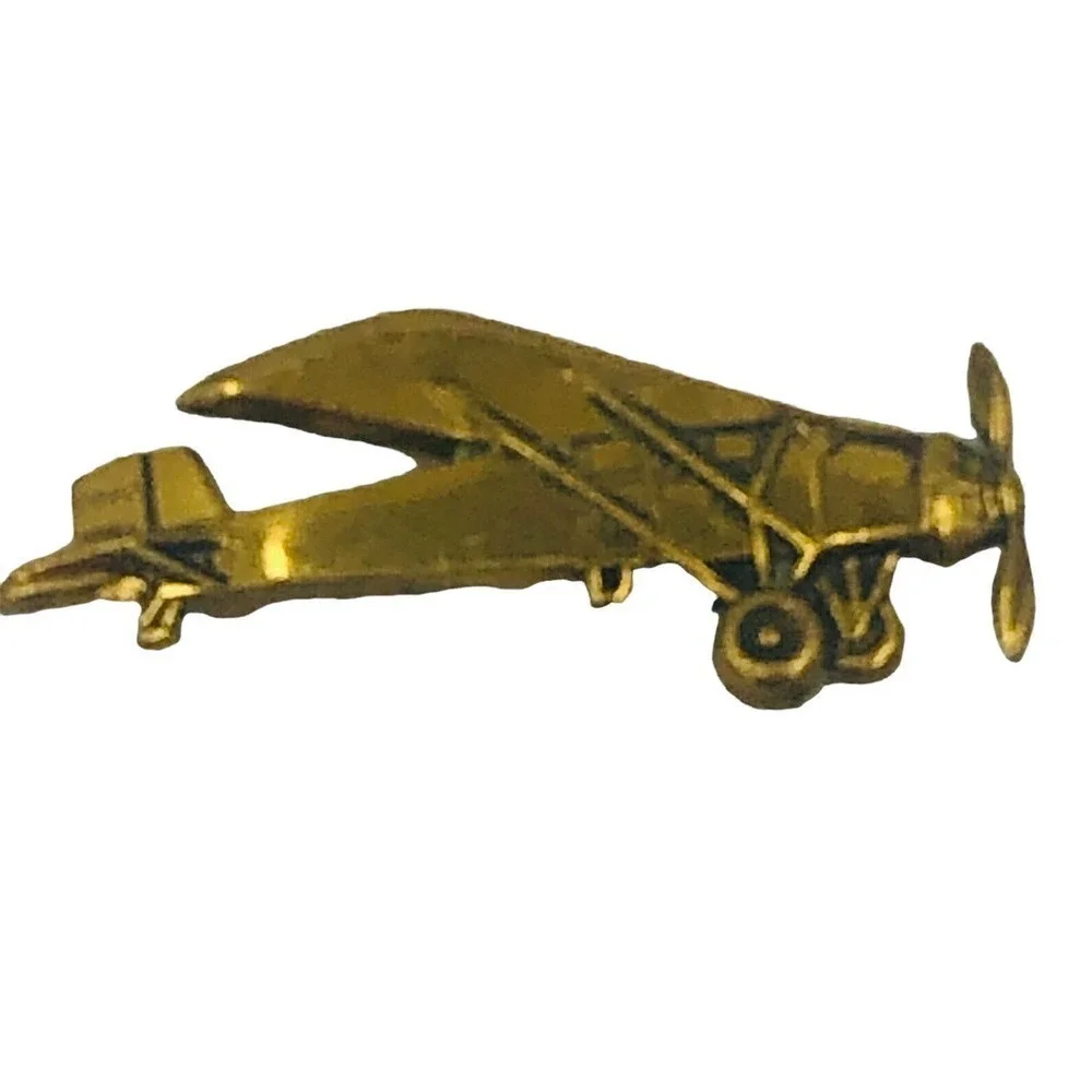 Spirit of St Louis Airplane Aviation Rotary Engine Taildragger Pin Metal Brooch